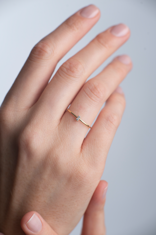 Anillo de oro con diamantes Small Affaire