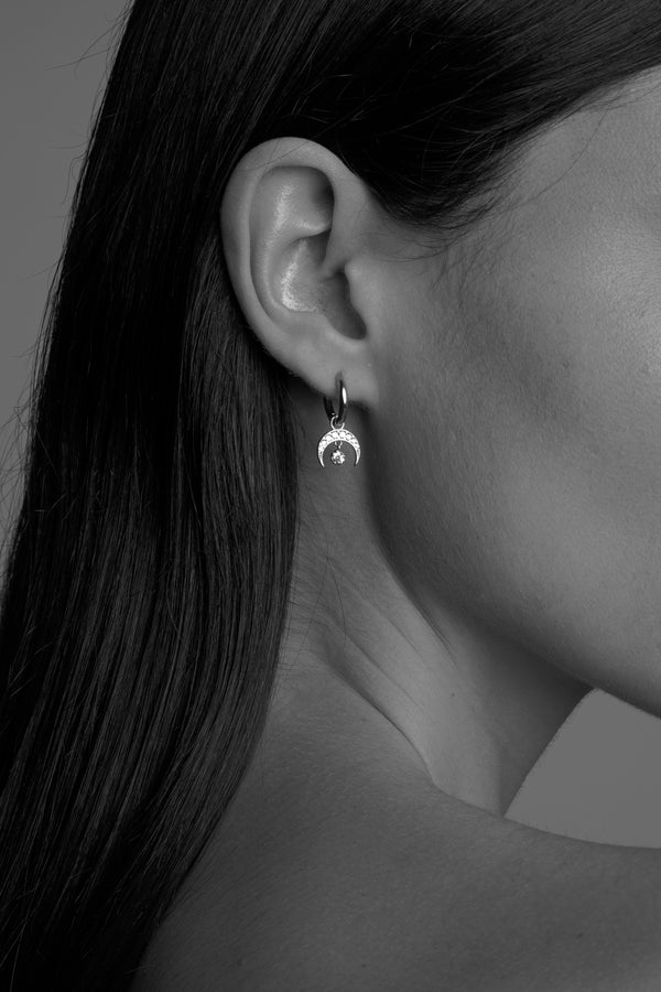 PENDIENTES MOON SILVER