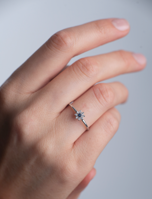 Anillo Margherita Blue Silver