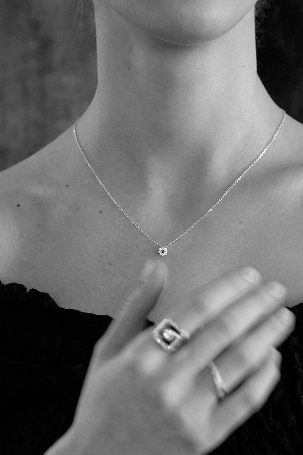 COLLAR MARGHERITA CITRINO ORO ROSA