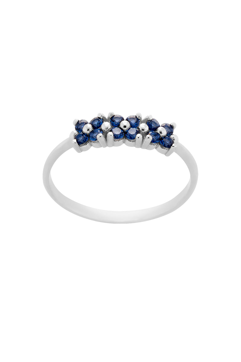ANILLO ASANA BLUE SILVER