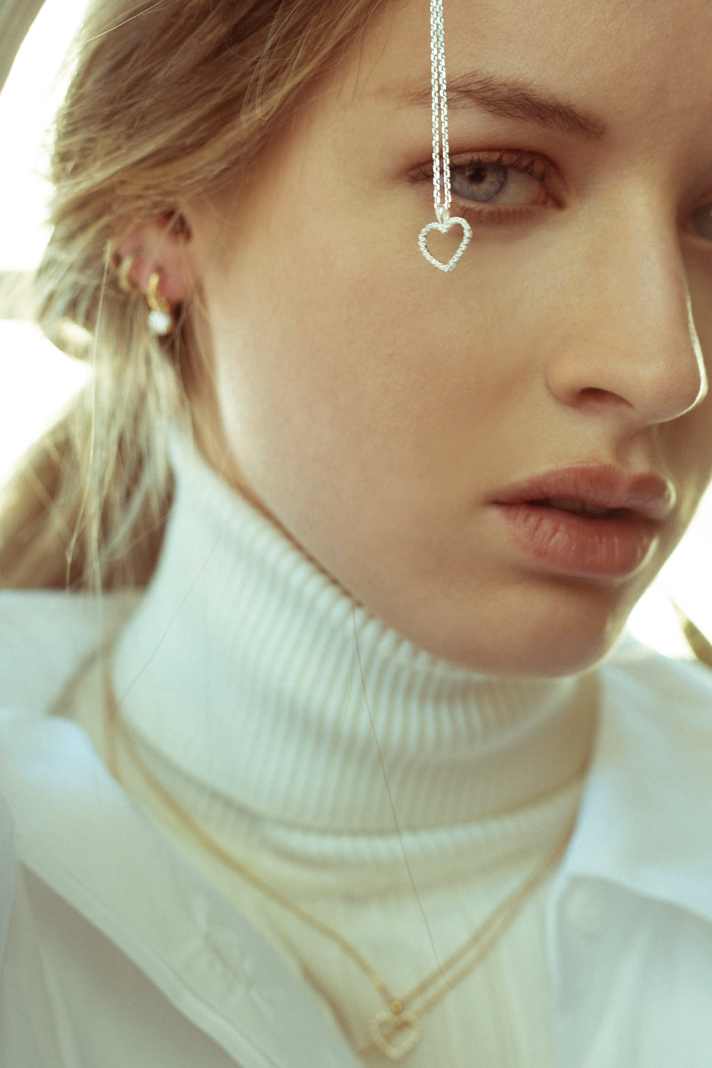 COLLAR HEART SILVER